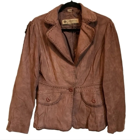 Columbia Jackets & Blazers - Columbia Women's Leather Blazer Jacket Vintage